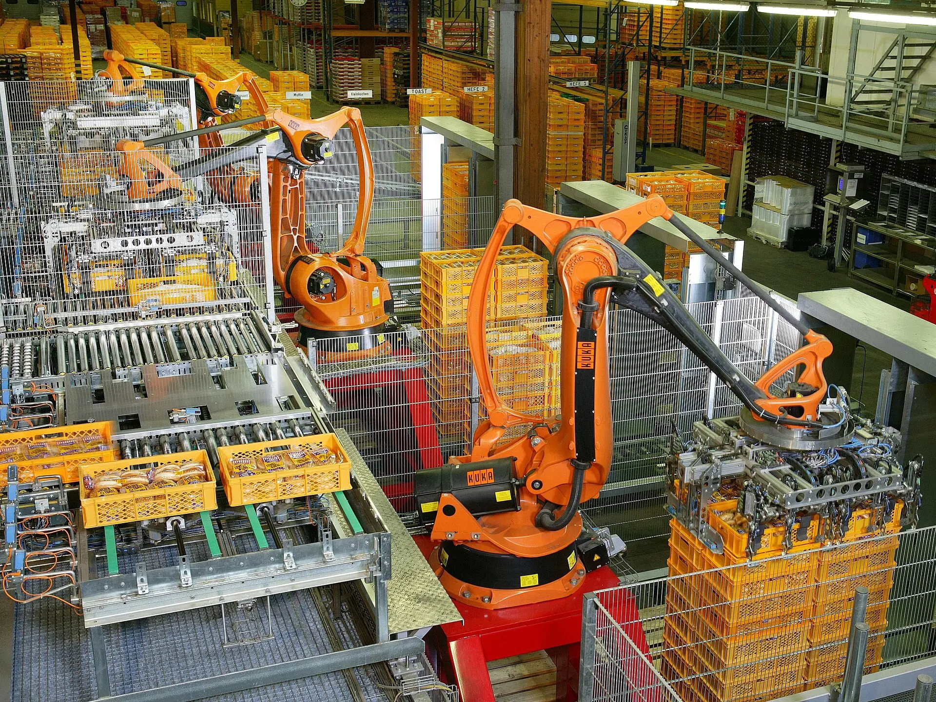 Linha de produção industrial automatizada